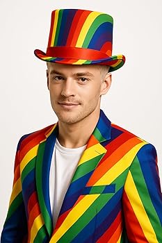Amazon.com: Nicky Bigs Novelties Morph Adult Rainbow Top Hat
